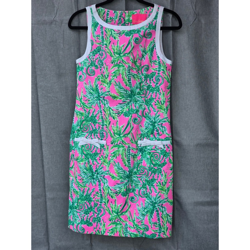 Lilly Pulitzer Kathleen Stretch Shift Dress Hangin Around Prosecco Pink Size 2
